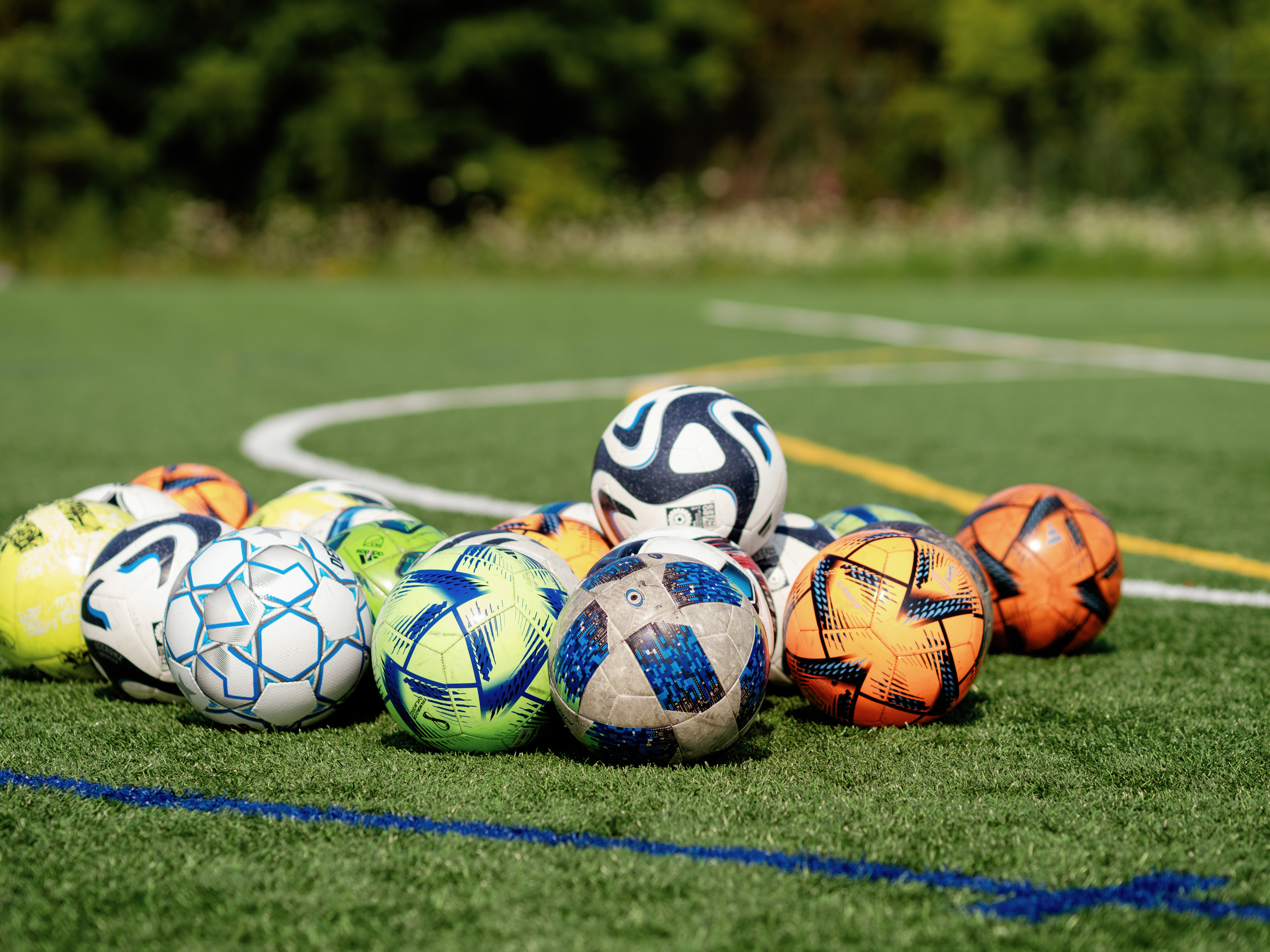 Soccer training in action