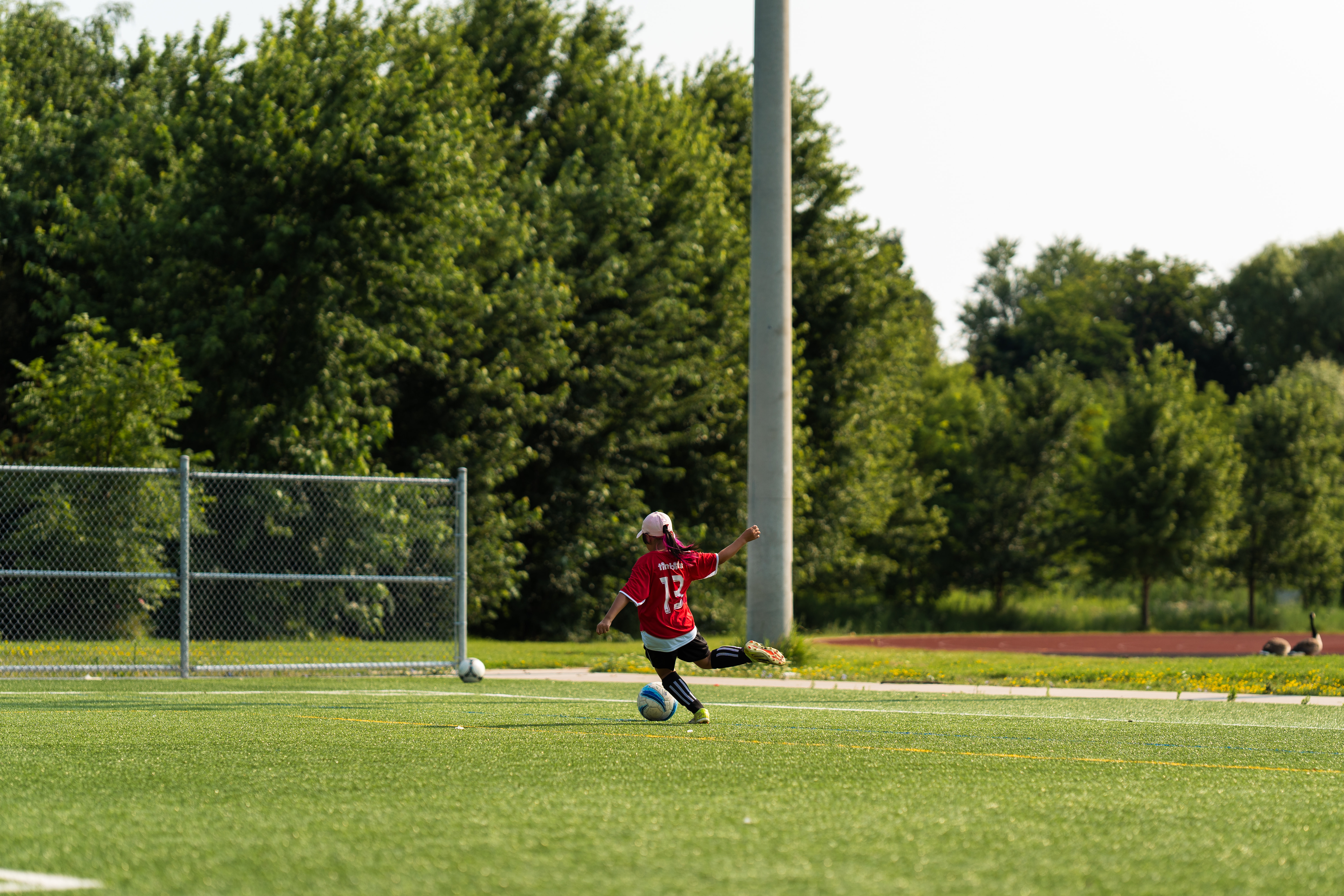 Player working on technique
