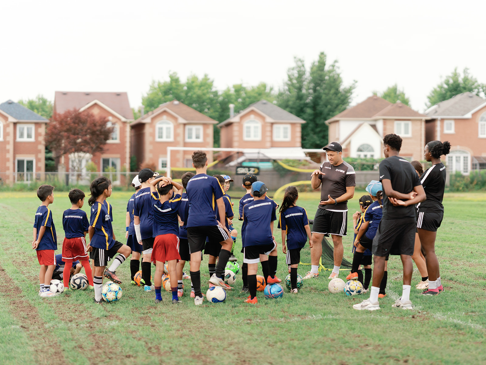 Coach demonstrating technique