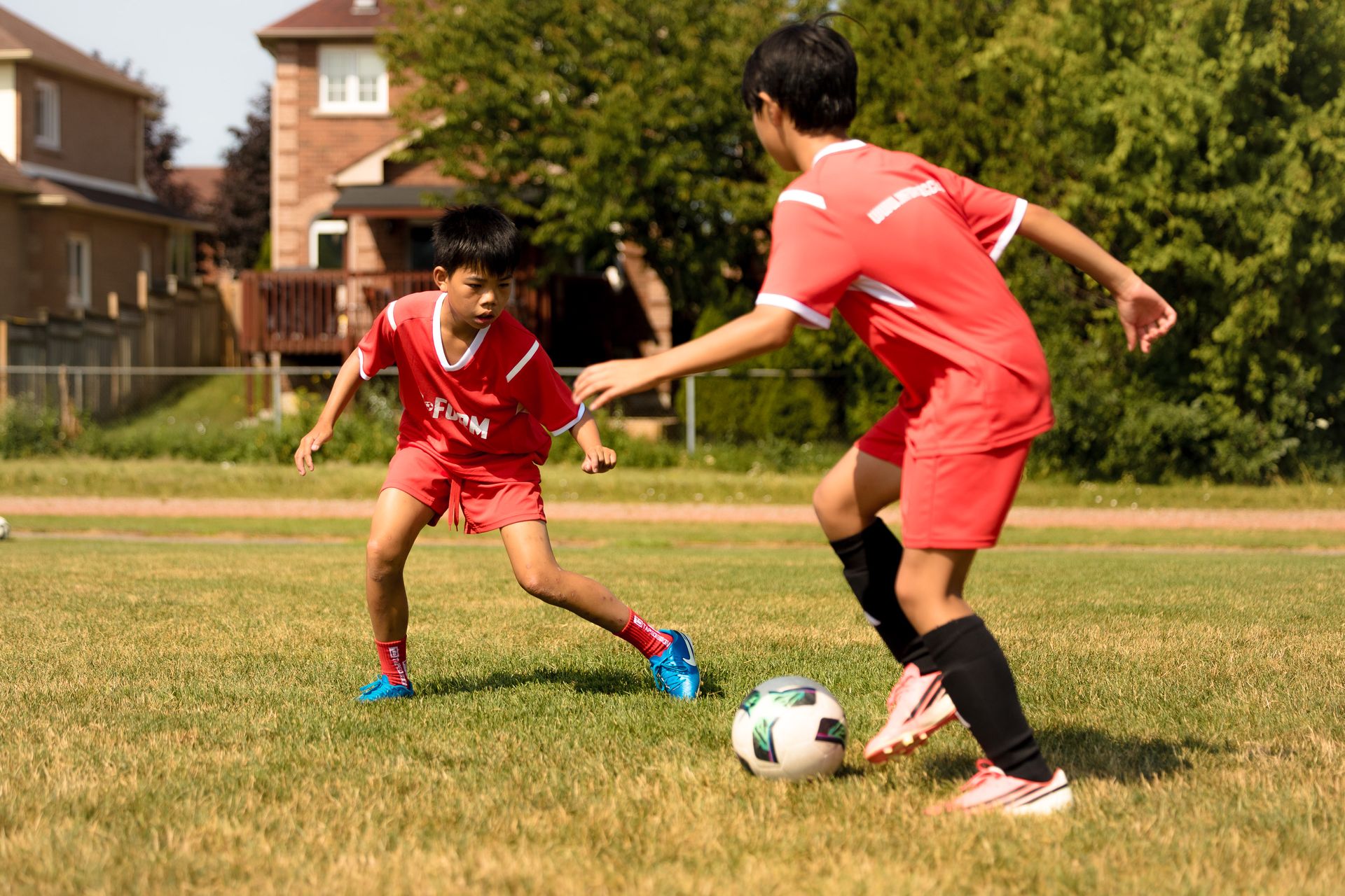 Small-sided game at camp