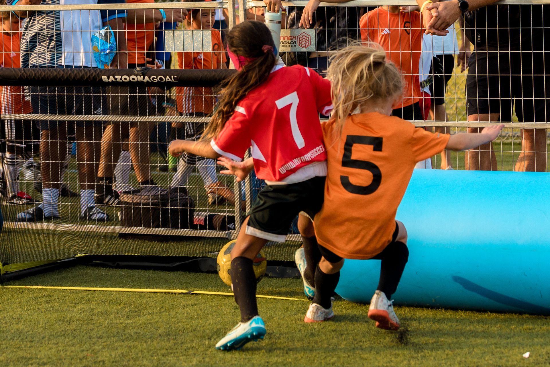 Battling for the ball
